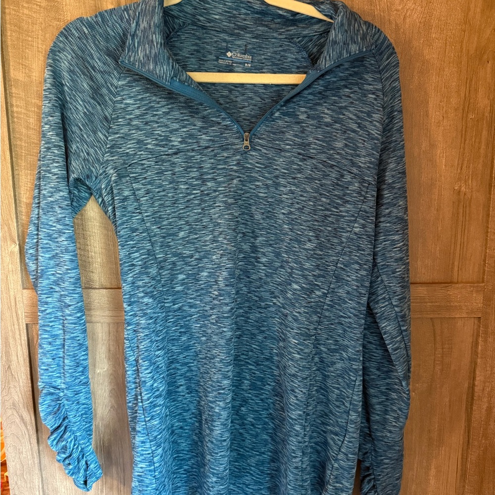 Columbia Women's Heathered Blue Quarter-Zip Sweatshirt